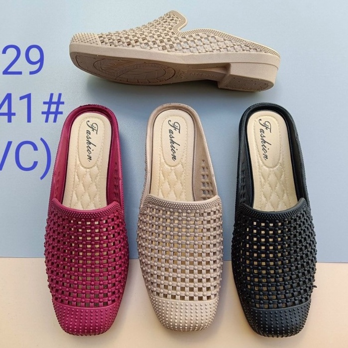 GIÀY SỤC NHỰA LỖ THOÁNG ĐI MƯA NỮ CAO 3CM ( ĐẶT TĂNG LÊN 1 SIZE)