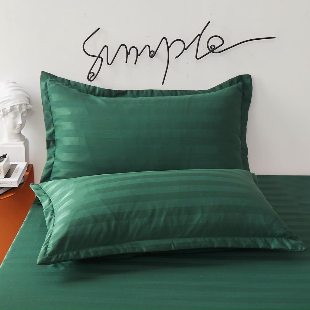 Đôi vỏ gối nằm cotton sọc 3F chuyên dùng khách sạn cỡ 50x70cm