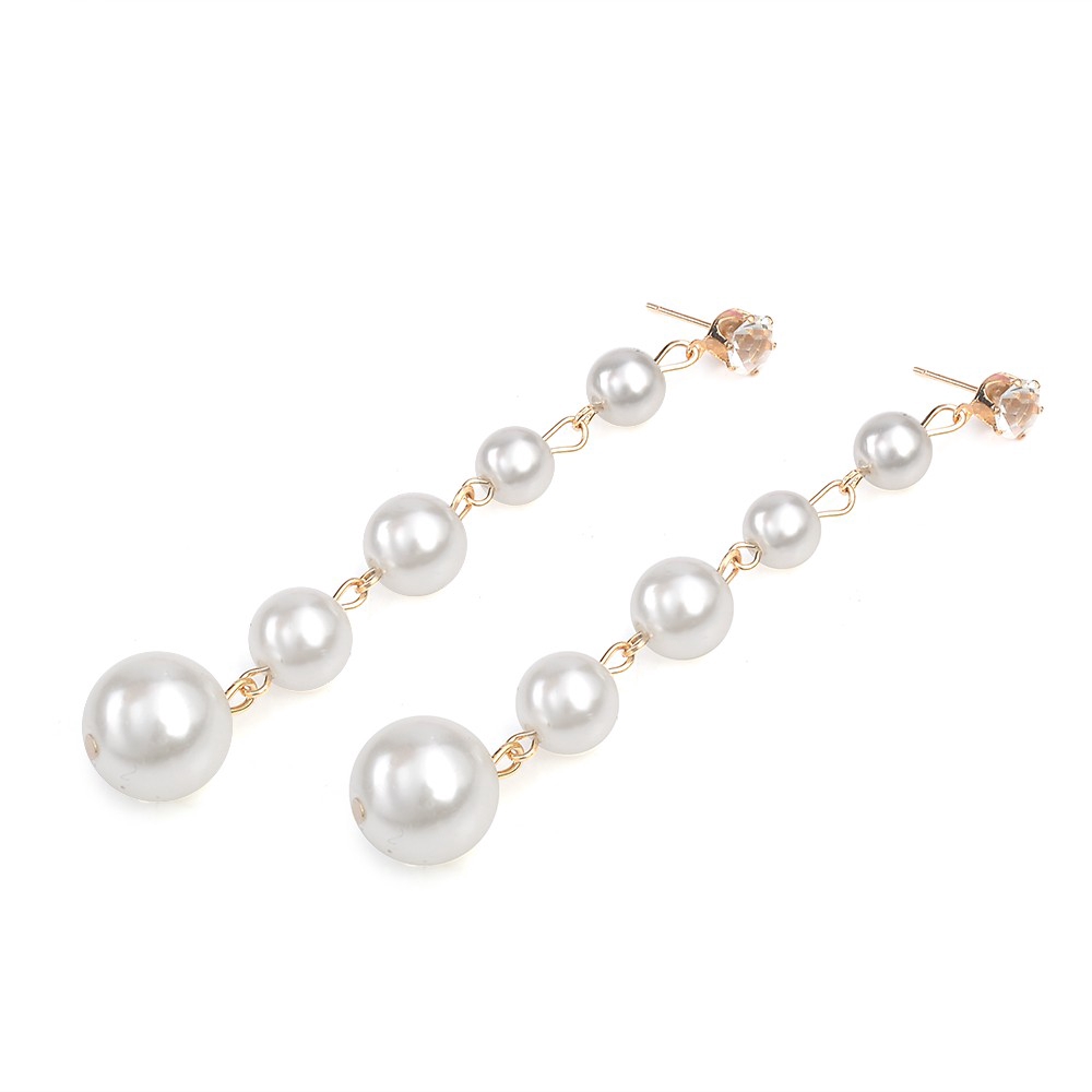 Hoa Tai Dáng Dài Phối Hạt Ngọc Trai Thanh Lịch Cho Nữ