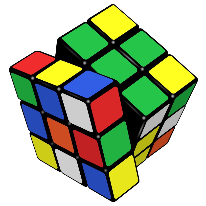 Đồ chơi trí tuệ, Rubik 3x3, chất liệu nhựa ABS an toàn, không mùi, màu sắc tươi sáng
