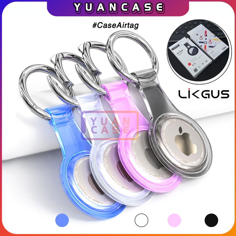 Case Airtag Likgus TPU trong khoét 2 mặt kèm móc khóa - Hàng nhập khẩu