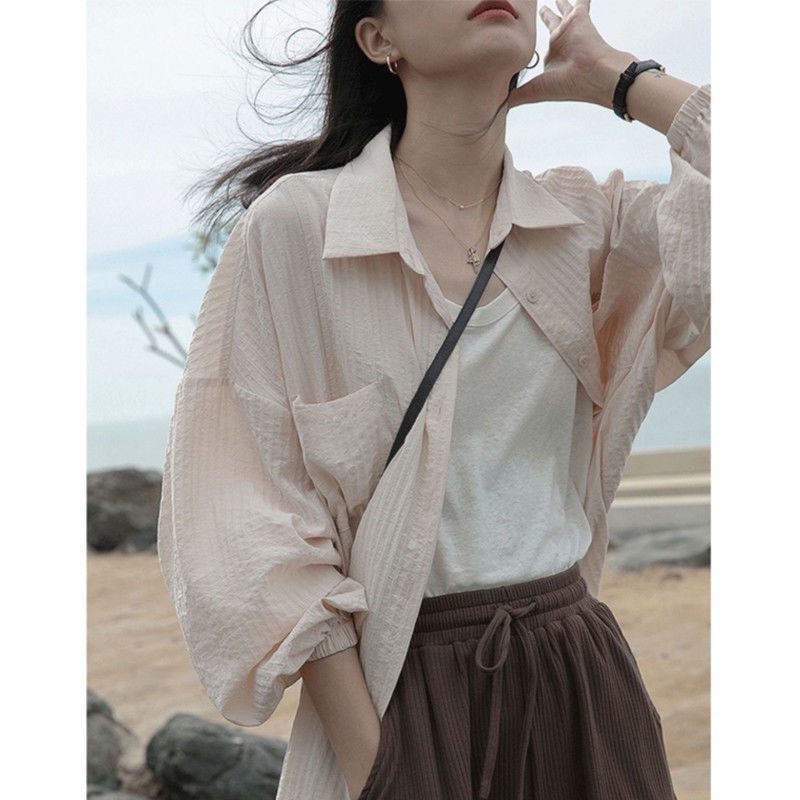 Áo Sơ Mi Cotton Lanh Mỏng Dáng Rộng Phong Cách Retro Hong Kong Thời Trang Xuân Hè Dành Cho Nữ