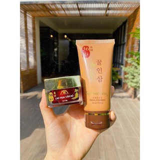 ComBo Tri Mụn Thần Thánh Cao Mụn Sâm Đỏ - Sửa Rửa Mặt