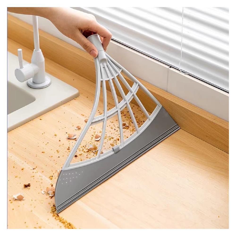 HomeBase ACCO Chổi với tay cầm cán dài bằng PP/TPR 30.5x1x92cm màu xám