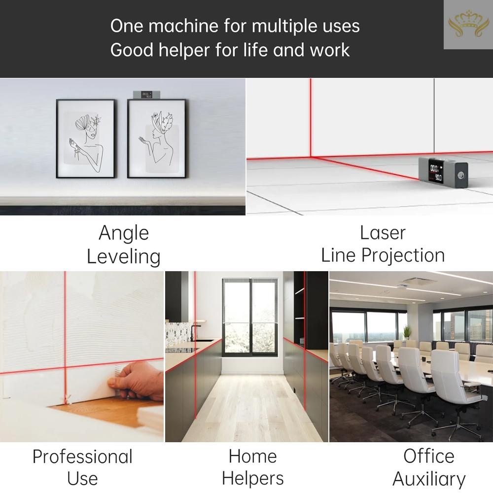 Máy Đo Góc Kỹ Thuật Số AtuMan DUKA LI1 Có Thể Sạc Lại Và Đo Độ Nghiêng 360 Độ° Đèn LED Dây Laser Song Song Chất Lượng Cao