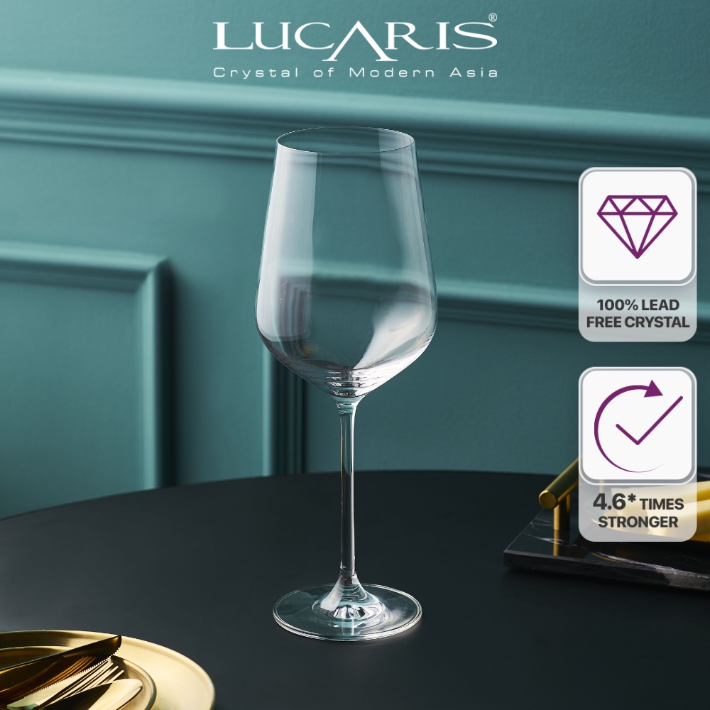 Bộ 6 Ly Uống Rượu Vang Đỏ Pha Lê Cao Cấp Lucaris Bordeaux 770ml Nhập Khẩu Chính Hãng, Không Chứa Chì - Hongkong S04BD27