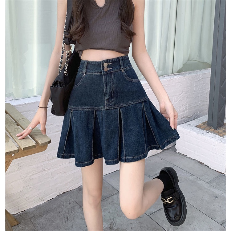 COZOK Chân váy jean Lưng Cao Form Ôm Hợp Thời Trang