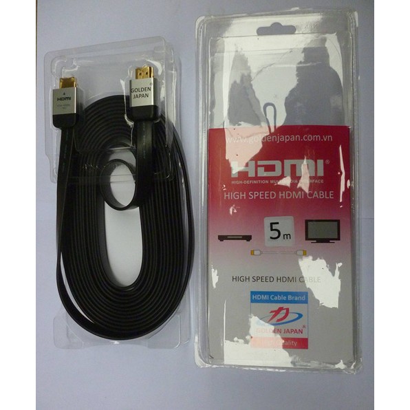 Cáp hdmi 5m golden japan