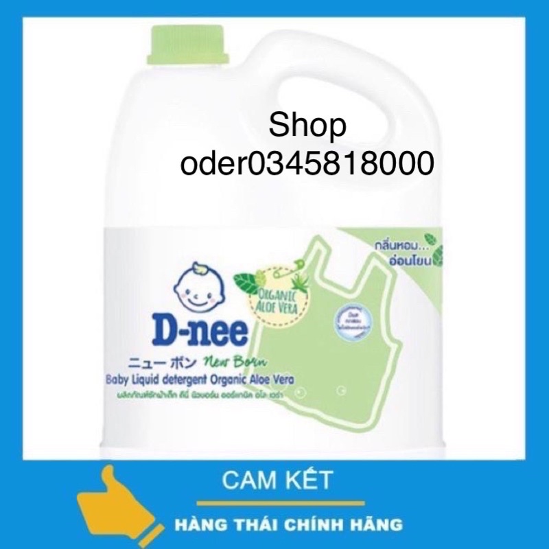 Nước giặt Dnee thái lan màu xanh lá 3 lit chính hãng