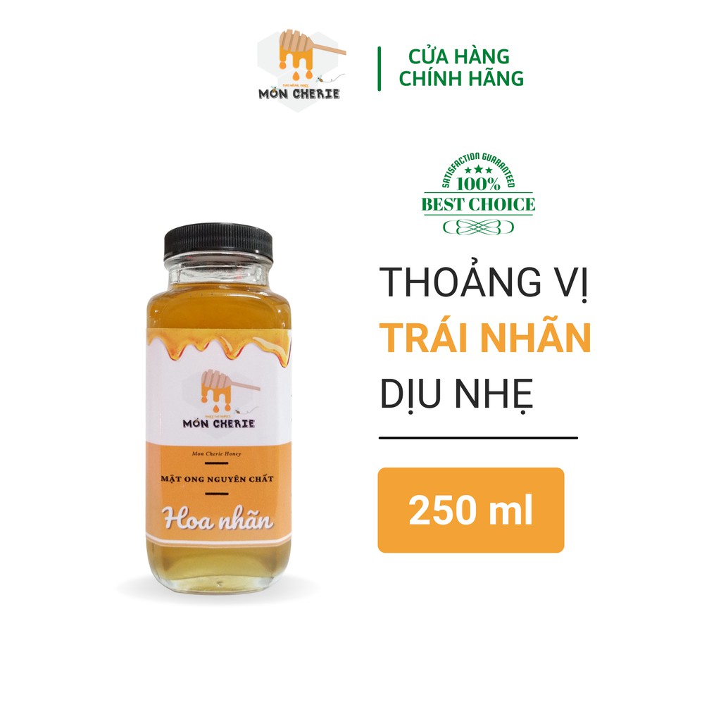 [250ml] Mật Ong Hoa Nhãn Nguyên Chất Mon Cherie Honey Loại Thơm Ngon Nhất