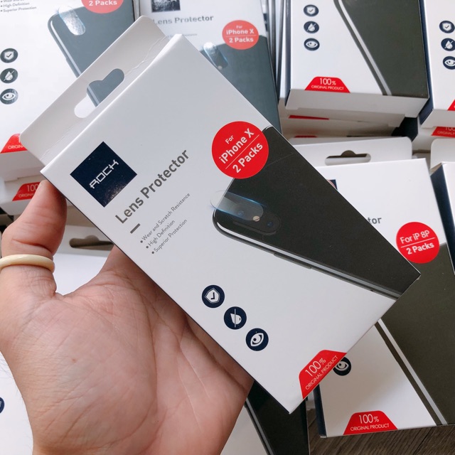 Dán Cường Lực Camera cho IPhone 7Plus/8Plus&IPhone X chính hãng Rock