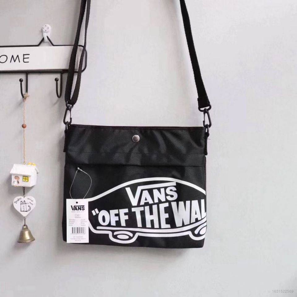 Túi xách tay Vans vải canvas in chữ thời trang cho nam và nữ
