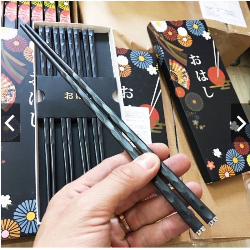 Set 5 đôi ĐŨA Nhật Hoa Anh Đào SHIKISAI sợi thuỷ tinh kháng khuẩn tránh trơn trượt khi gắp, chịu nhiệt 260d độ