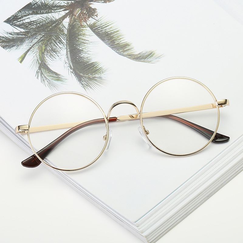 【0-500°Mắt kính cận cận chống bức xạ hình tròn 100 cho nữ°1