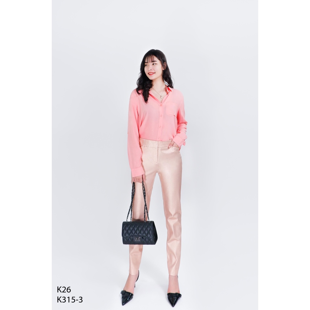 Áo sơ mi nữ tay dài cách điệu cổ đức thời trang công sở dành cho những ai yêu thích thời trang V Fashion K26.1