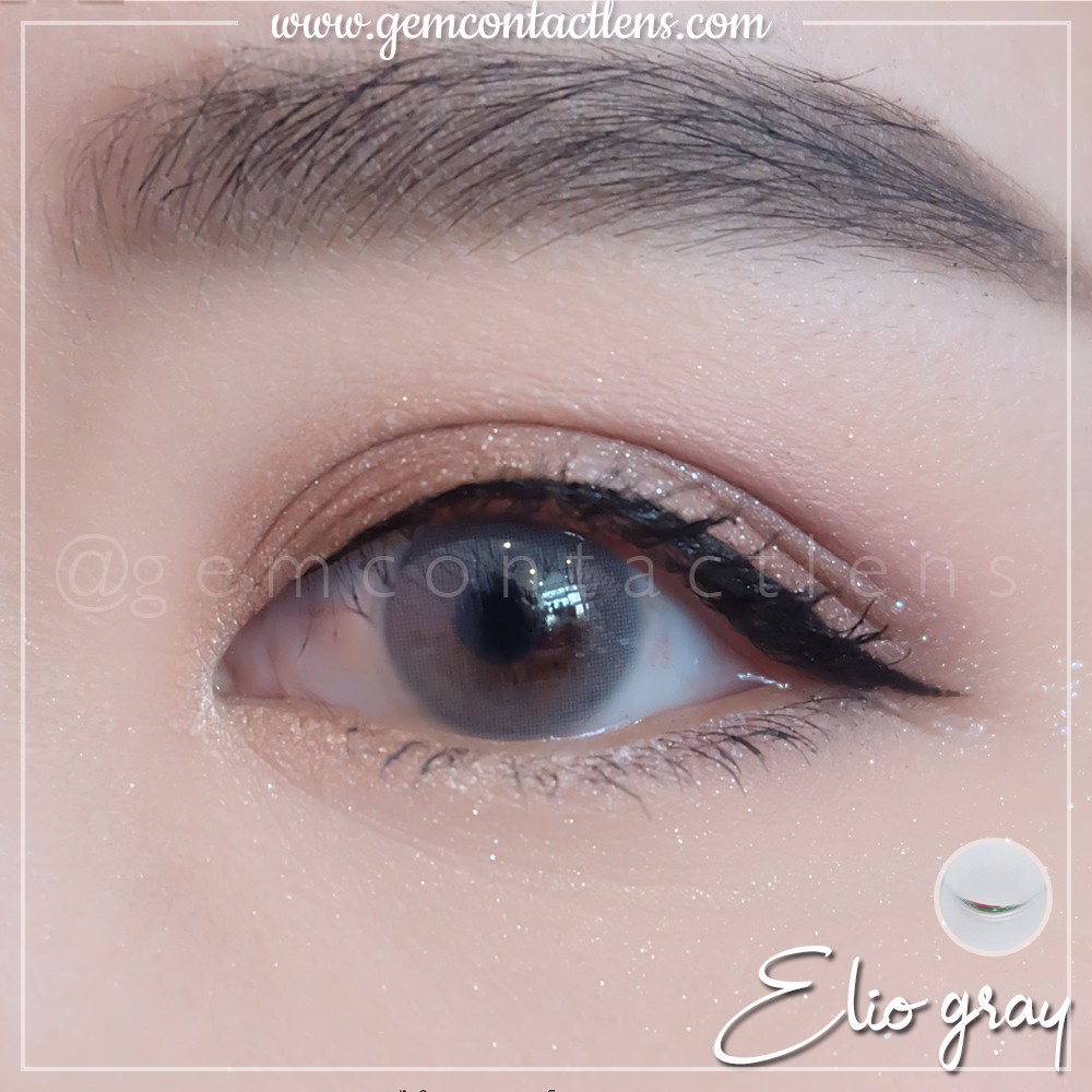 Lens Áp Tròng ELIO GRAY - Hsd 1 Năm - Kính Không Viền Không Giãn Tông Tự Nhiên Sáng Nhẹ Tôn Make Up