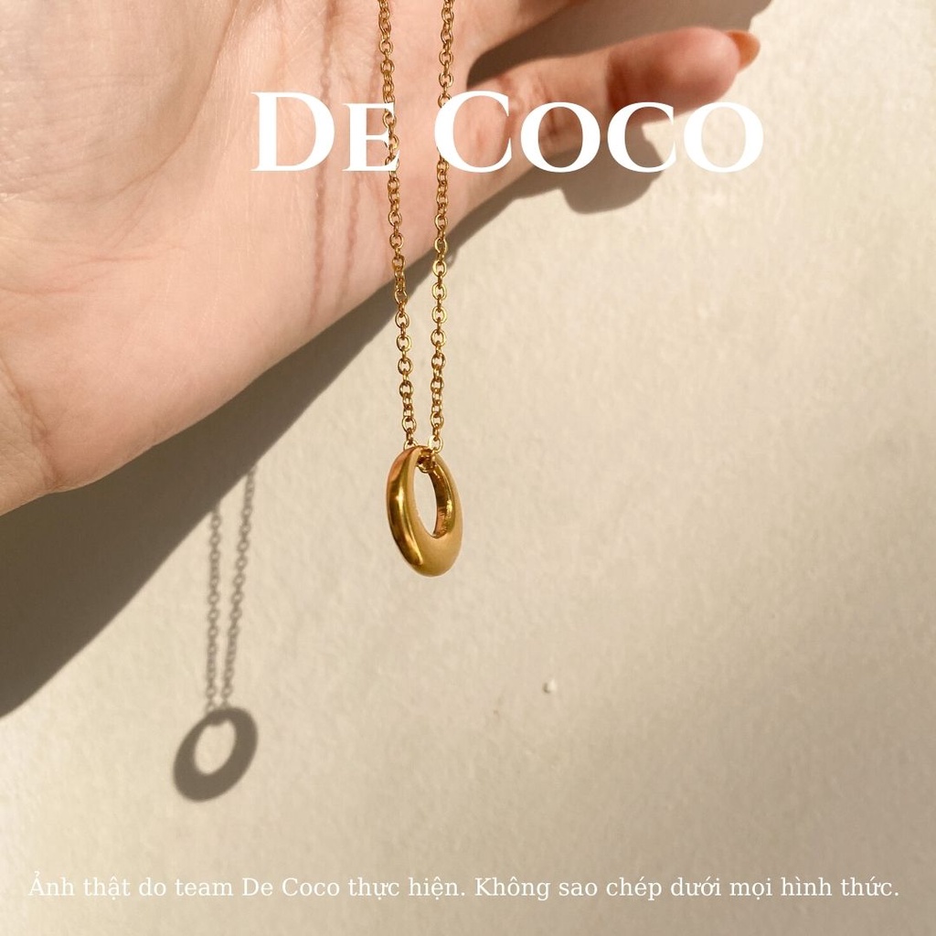 [KHÔNG ĐEN GỈ] Vòng cổ titan hình mặt tròn Full Moon De Coco decoco.accessories