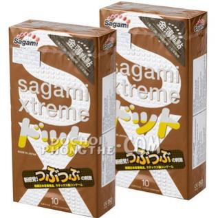Hộp 10c bao cao su Gai Sần Nổi Hộp Sagami xtreme Feel Up BCSSN001