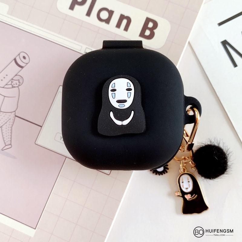 Vỏ bảo vệ hộp sạc tai nghe Samsung Galaxy buds Live / buds pro bằng silicon chống sốc kèm móc khóa xinh xắn