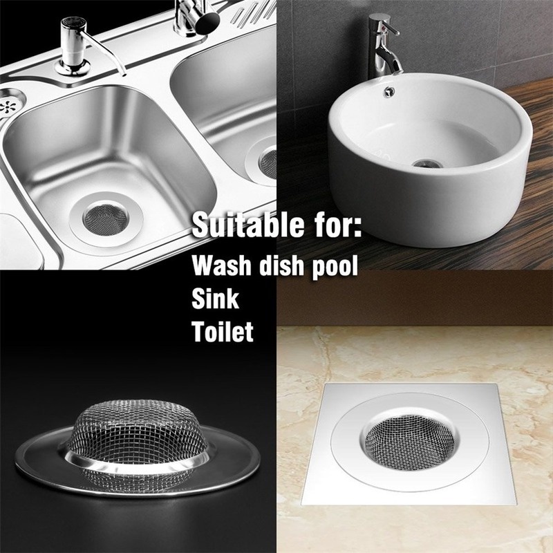 Lưới Lọc Rác Bằng Thép Không Gỉ Cho Bồn Rửa/Sàn Nhà Tắm Nhà Bếp