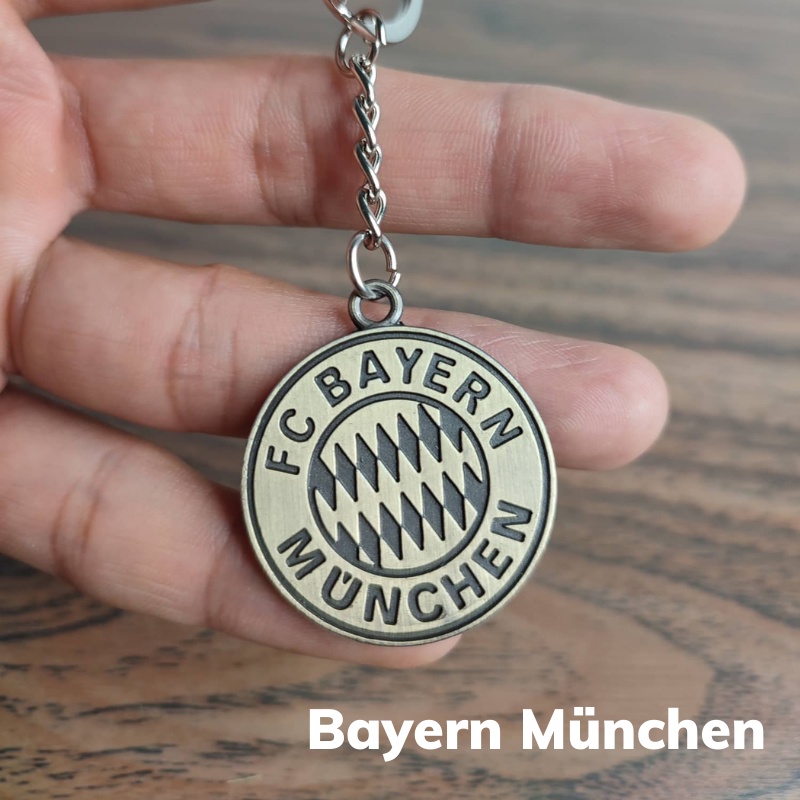 Móc Khóa Kim Loại In Nổi 2 Mặt Các Đội Bóng Đá Trên Thế Giới