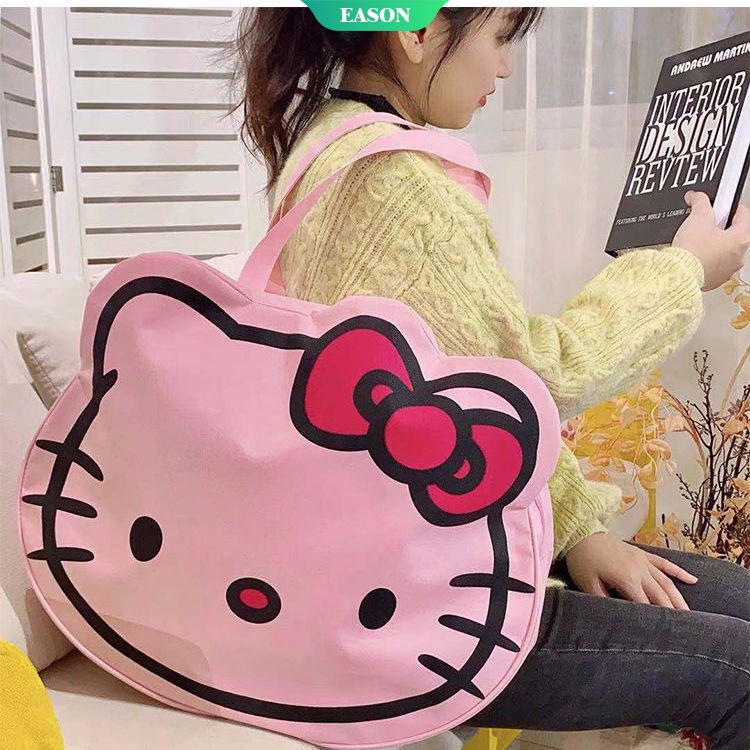 Sanrio Túi Xách Đeo Vai Hoạt Hình Hello Kitty Sức Chứa Lớn 2021 Thời Trang Cho Nữ