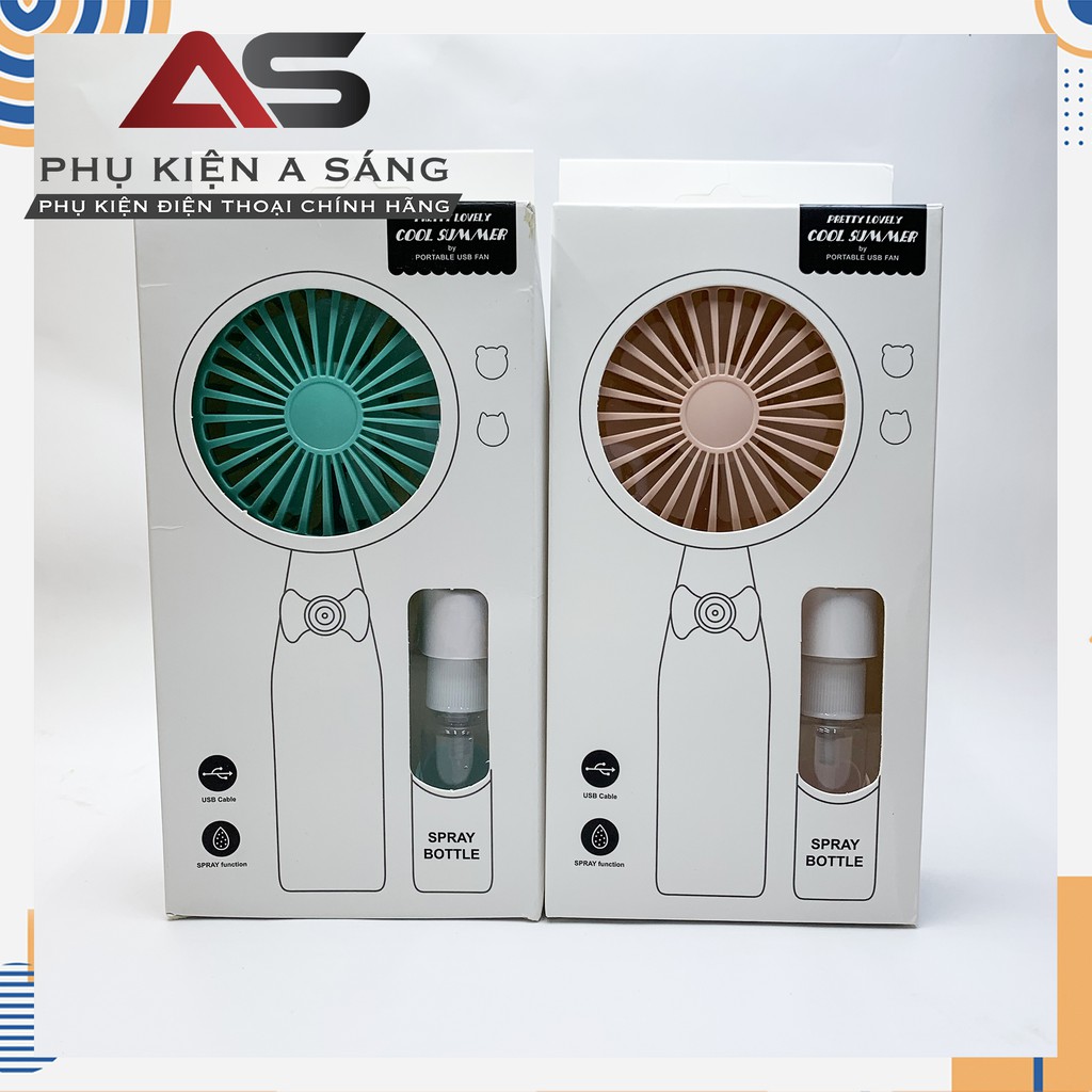 [ Có Video ] Quạt Phun Sương Cầm Tay Nhỏ Gọn Portable usb Fan KD 137 KD138 [ Full box + cáp sạc ] | BigBuy360 - bigbuy360.vn