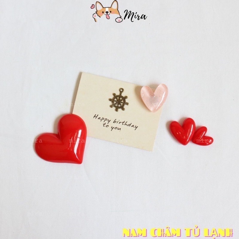 Nam Châm Tủ Lạnh 3D Tim nhỏ Love Mini Decor Bàn Học, Trang Trí Bàn Làm Việc, Đính Note, Quà Cho Bạn Gái MIRA-3D68023