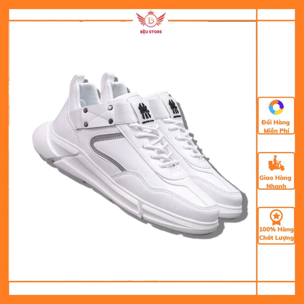 Giày nam ⚜️Bệu Store⚜️ Giày Sneaker Nam Da Thật Hàng Nhập Khẩu Phong Cách Hàn Quốc Năng Động Trẻ Trung