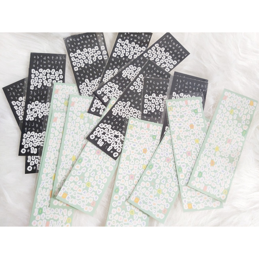 STICKER BẢNG CHỮ CÁI NHIỀU MÀU