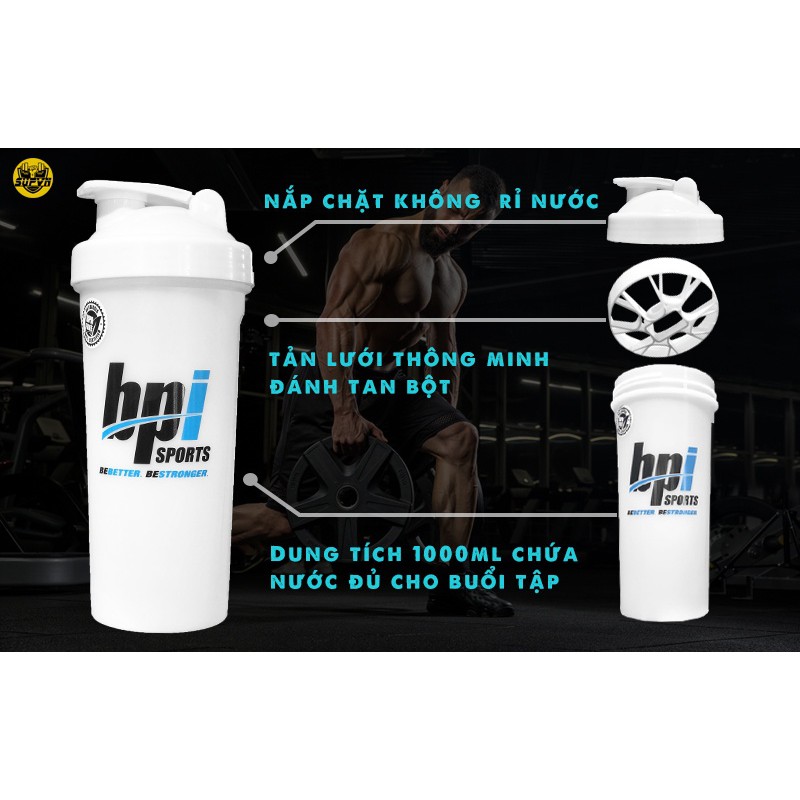 Bình lắc shaker Bpi sport 1200ml chính hãng của Mỹ - Giá tốt nhất