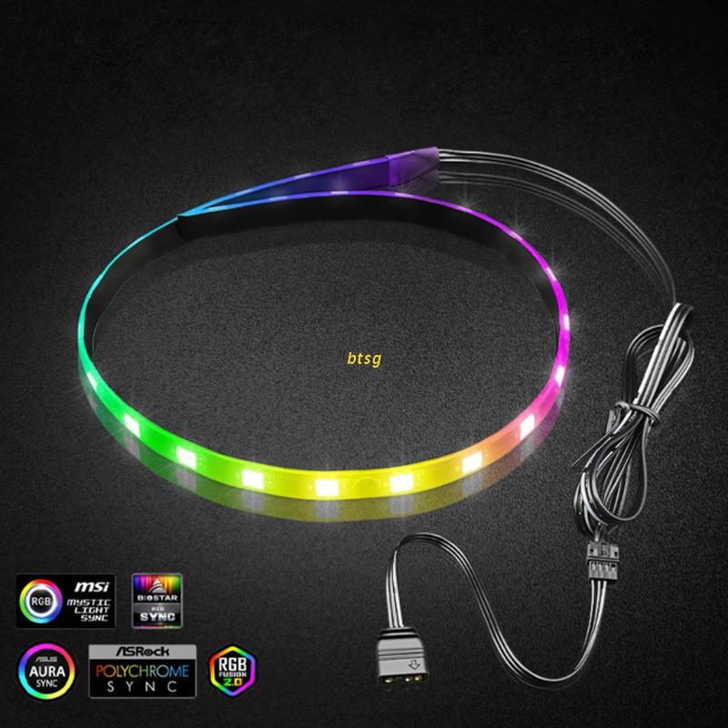 Dây đèn LED 1.3ft cho máy tính 40cm từ tính RGB ARGB