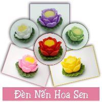Đèn nến hoa sen đổi màu size M (2 cái)