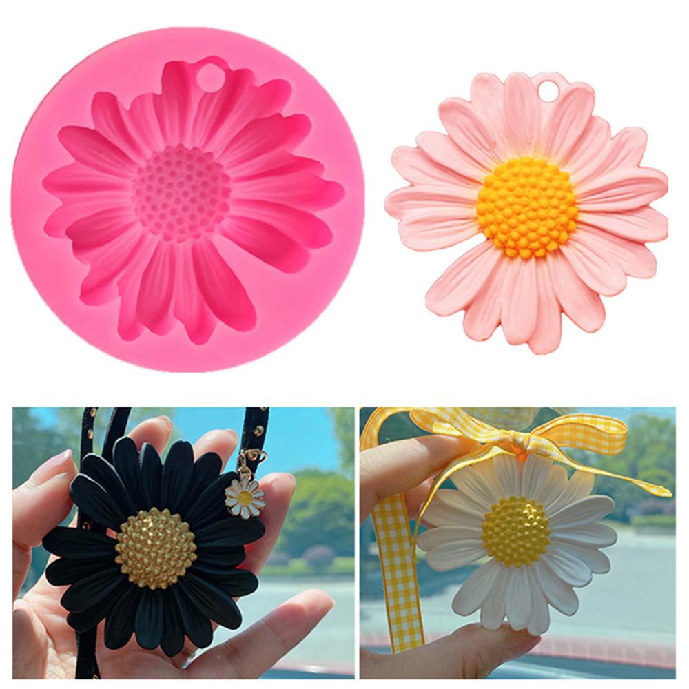 CONOPERY Khuôn Silicone Hình Hoa Hướng Dương Làm Mặt Dây Chuyền Bằng Resin Epoxy Sáng Bóng