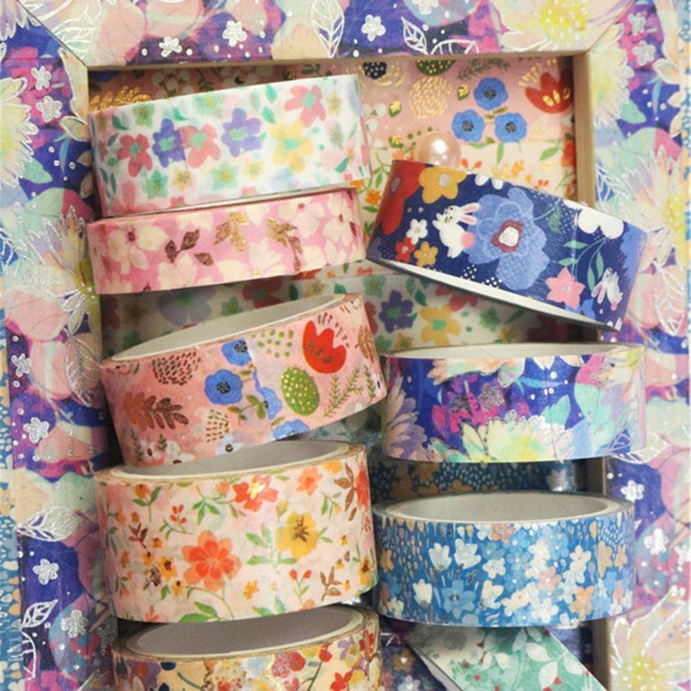 PISTA Set 9 Cuộn Băng Keo Dán Trang Trí Sổ Tay