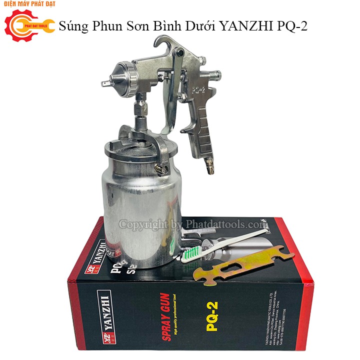 Súng Phun Sơn Bình Dưới YANZHI PQ-2-Dung Tích 1000ml-Hàng Chính Hãng