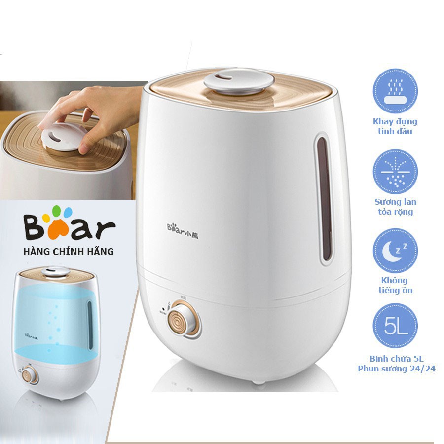Máy phun sương tạo ẩm khuyếch tán tinh dầu【Bear 5L CHÍNH HÃNG】