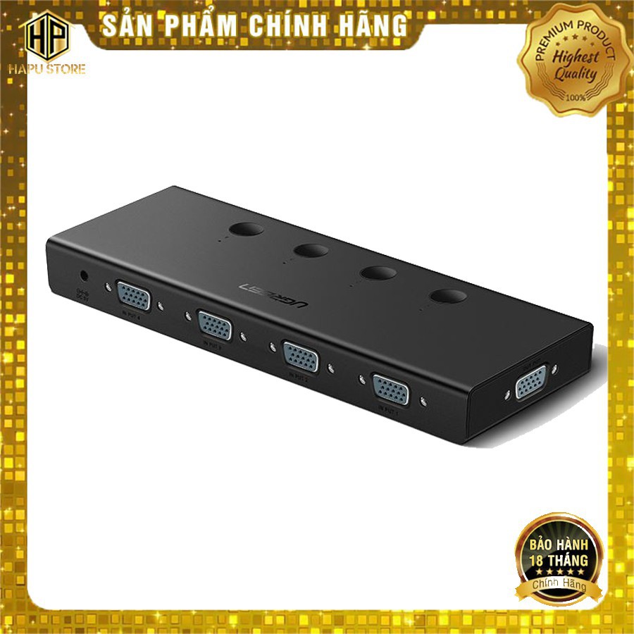 Bộ Gộp VGA 4 Vào 1 ra Chính Hãng Ugreen 50279 CM153 (băng thông 500MHz)