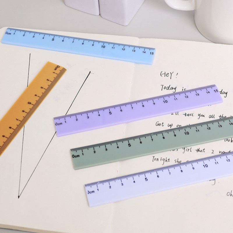 Thước Đo Màu Sắc Đơn Giản 15cm Dành Cho Học Sinh