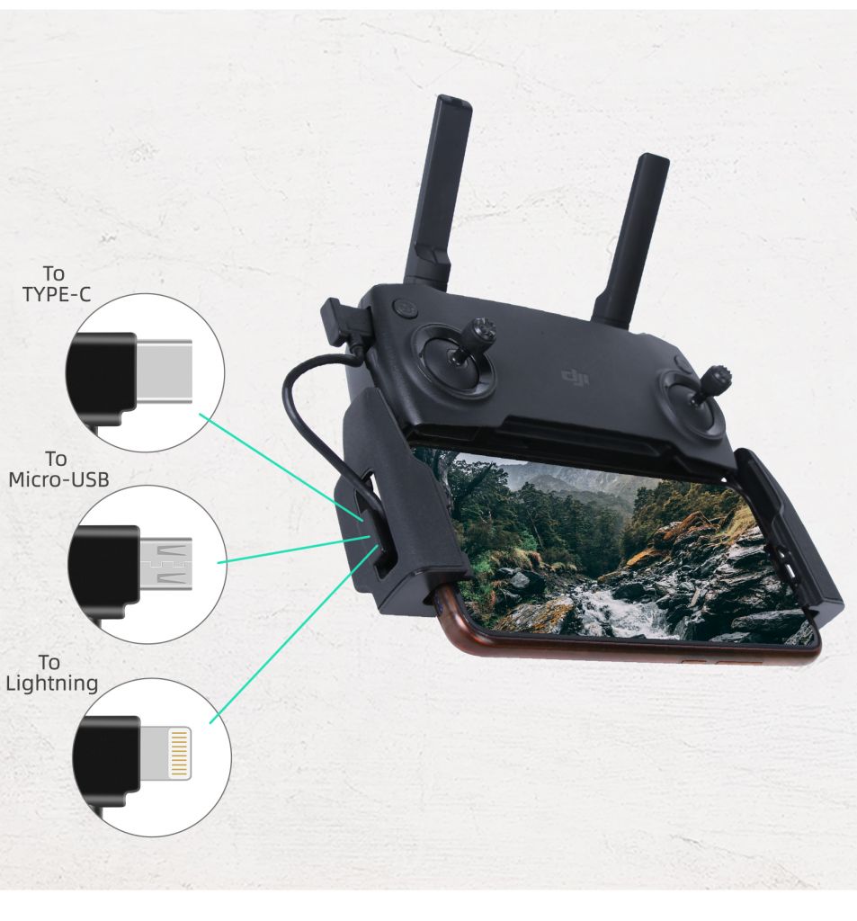 1 Dây Cáp Chuyển Đổi Micro Usb Sang Lightning / Type-C / Micro-Usb 15 / 30cm Cho Dji Spark / Mavic Mini / Mavic 2 / Mavic (Nuuo) | BigBuy360 - bigbuy360.vn