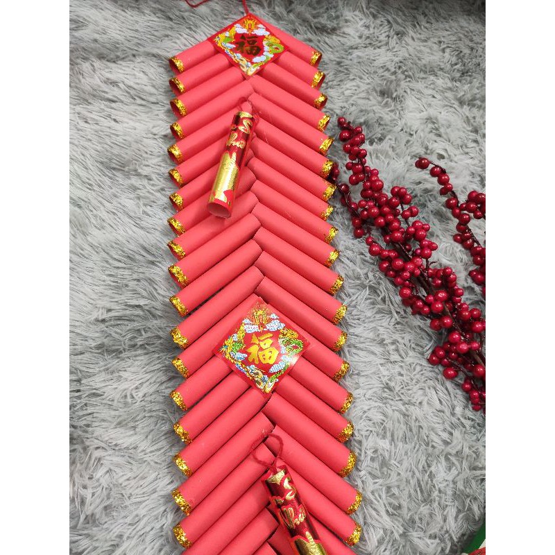 [SIÊU RẺ 🎆]MÔ PHỎNG DÂY PHÁO TRANG TRÍ TẾT (58 ống - 80cm)