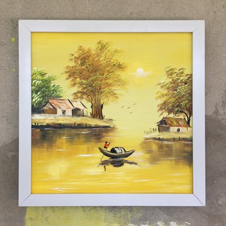 Tranh sơn dầu 35x35cm đã bao gồm khung