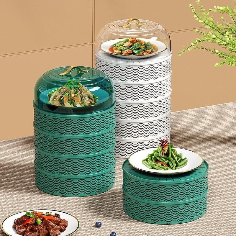 Lồng bàn bảo quản thức ăn 5 tầng, khay đựng đồ ăn tháo rời đa năng