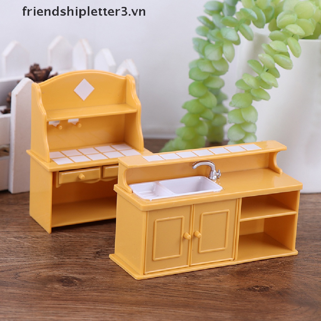 Mô Hình Nhà Bếp Bằng Nhựa Tỉ Lệ 1 / 12 Trang Trí Nhà Búp Bê