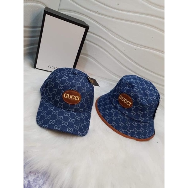 Nón Gucci kết - vành xanh jean