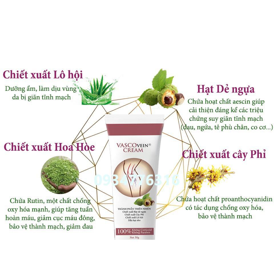 ✅ Kem Thoa Hỗ Trợ Suy Giãn Tĩnh Mạch Vascovein (Tuýp 50gr)