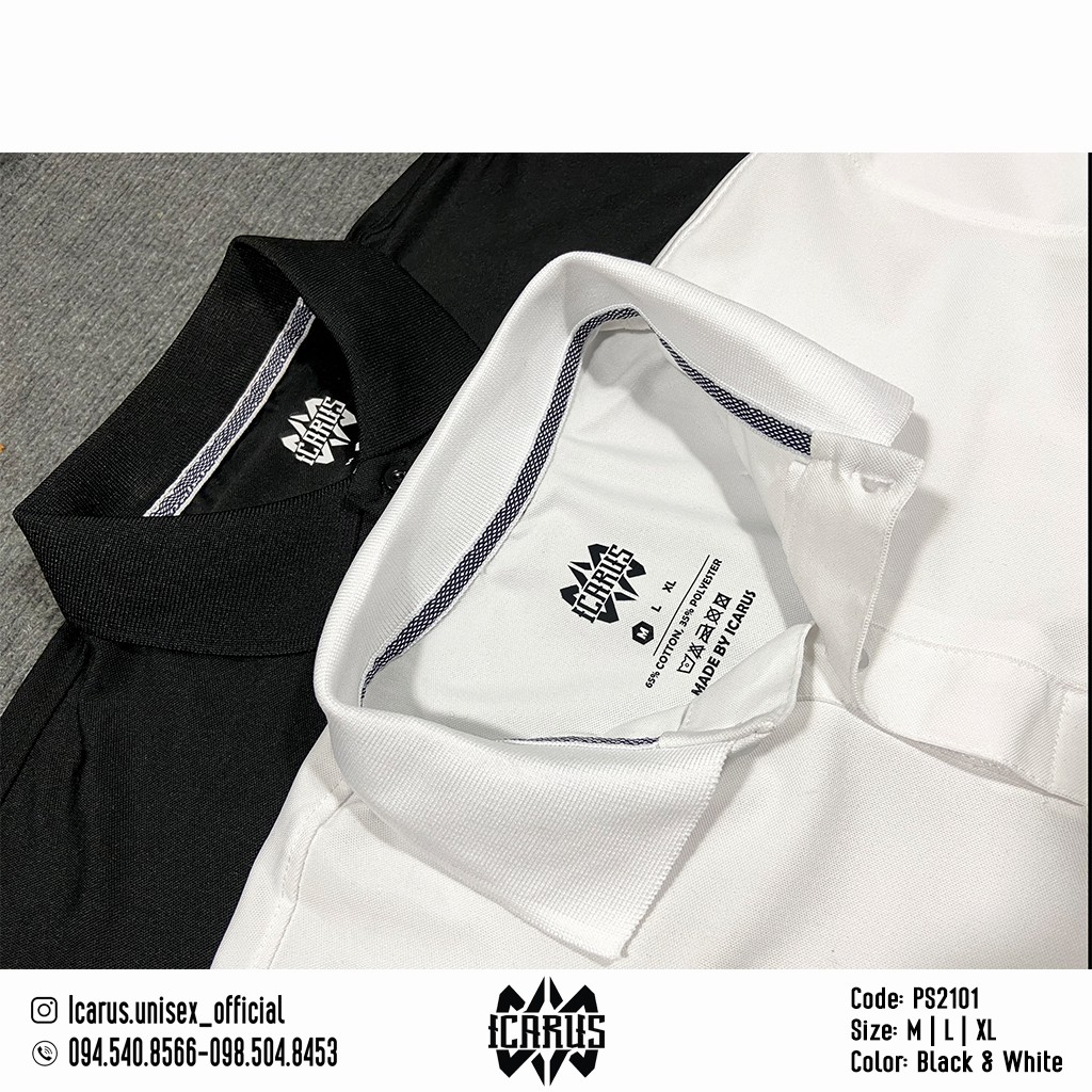 Áo Thun Polo Nam Icarus Unisex Có Cổ Trơn Basic Ảnh Thật | BigBuy360 - bigbuy360.vn