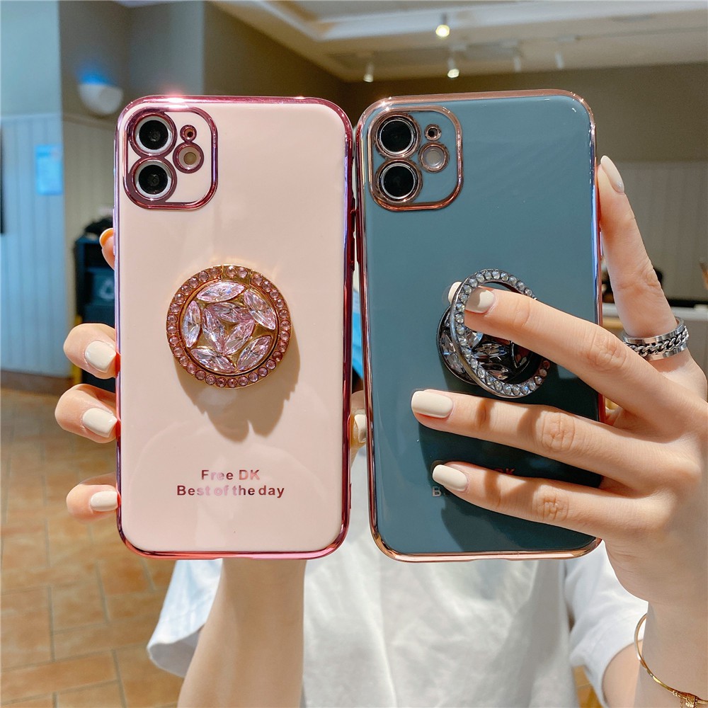 Ốp Lưng Silicone Mềm Có Giá Đỡ Sang Trọng Cho OPPO A94 A74 A93 A73 A54 A15 A15S A53 A33 A92 A52 A8 A31 A9 A5 2020 F9 F11 F11 Pro