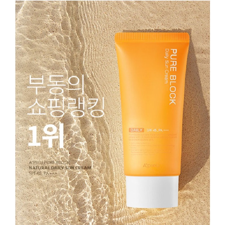 Kem Chống Nắng Hàng Ngày A'pieu Pure Block Natural Daily Sun Cream SPF45  PA+++ 50ml | Shopee Việt Nam