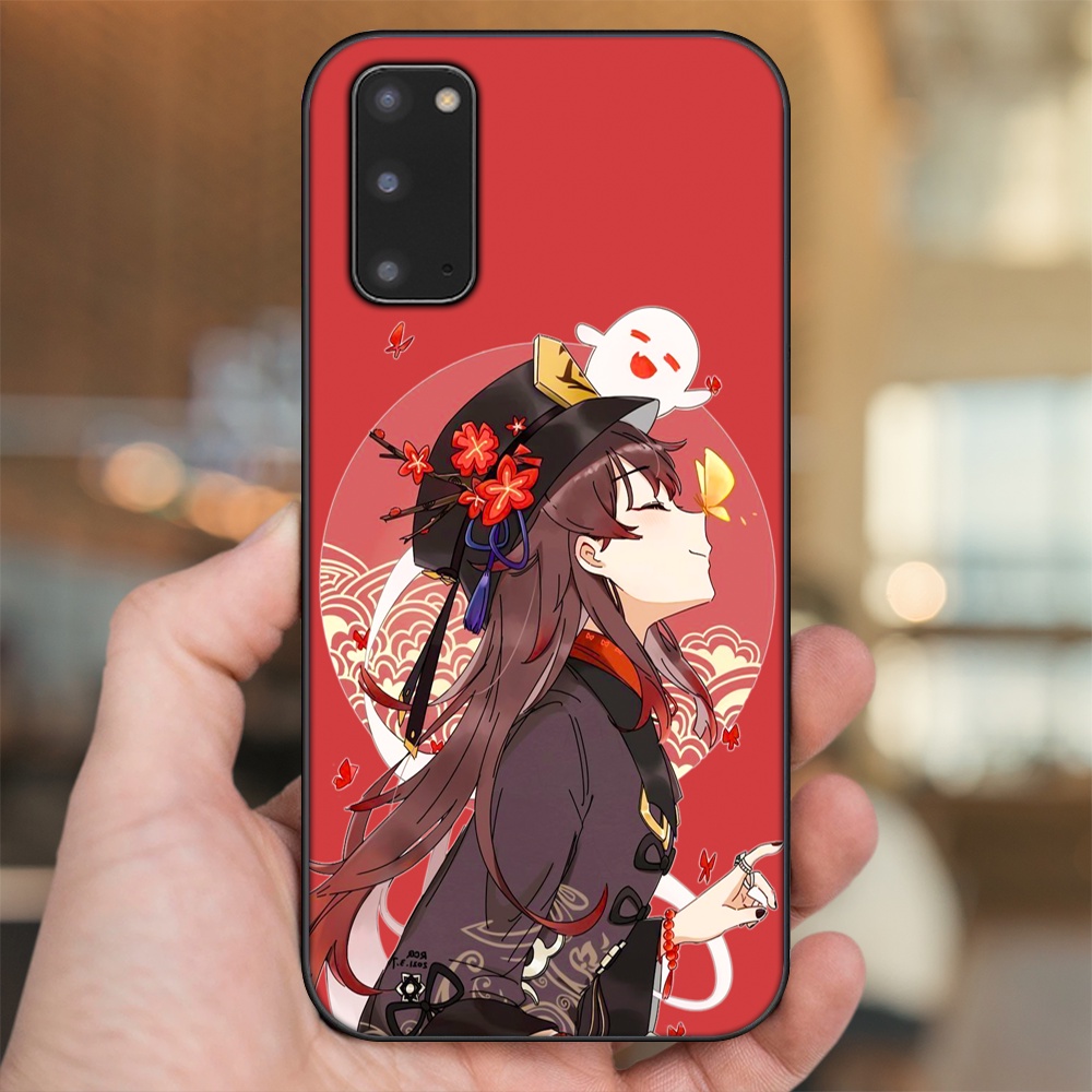 Ốp lưng Samsung S20 viền đen in hình Hutao Genshin Impact